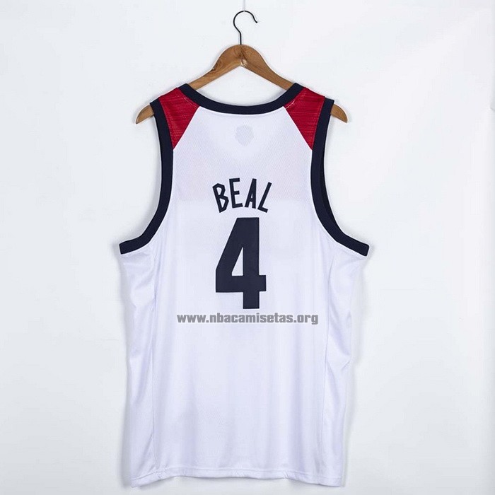 Camiseta USA 2021 Bradley Beal NO 4 Blanco
